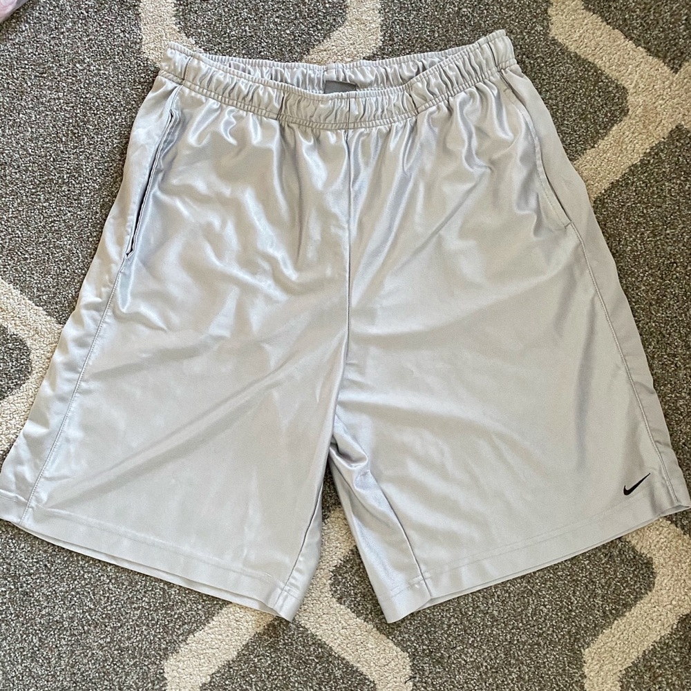 Nike Shimmer silver basketball shorts
